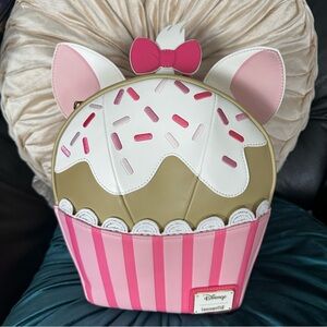 Disney Marie Cupcake Cosplay Loungefly Backpack: NWT